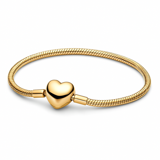 Exclusive Gold Heart Charm Bracelet